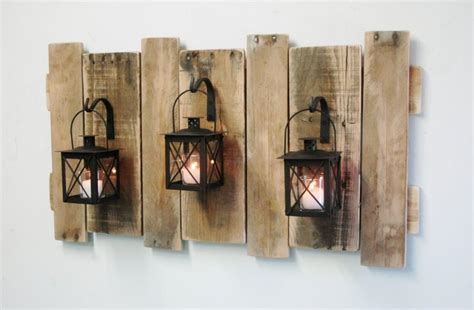 farmhouse style pallet wall decor  lanterns french countryrustic