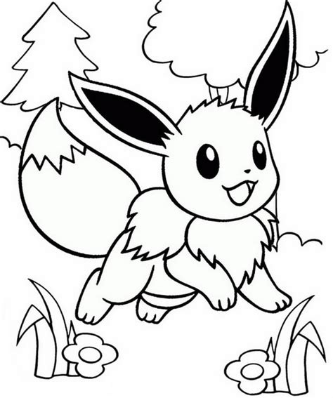 cute eevee coloring pages  pokemon fans coloring pages