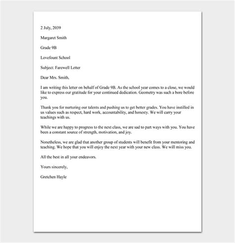farewell letter samples  boss employee friend