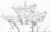 Japanese Sketch Temple Chinese Drawing China Easy Sketches Wall Great Paintingvalley Template Deviantart sketch template