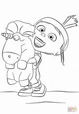 Despicable Agnes Licorne Unverbesserlich Ty Minion Getdrawings Getcolorings sketch template