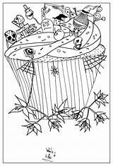 Coloring Pages Adult Cup Cakes Cupcake Valentin Adults Cupcakes Zentangle Pretty Special Cute Cake Template sketch template