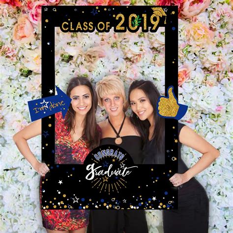 xcm class   graduation selfie frame cutout party photo booth