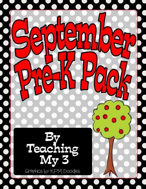 september pre  pack scribd fall preschool homeschool preschool