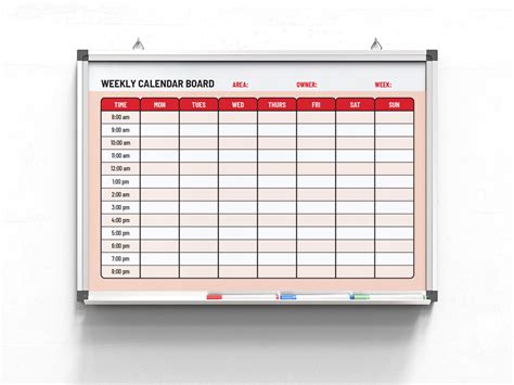 weekly calendar board ubix