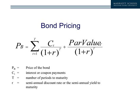 bond pricing byu marriott school