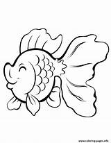 Coloring Fish Gold Cartoon Pages Drawings Cute Visit Print sketch template