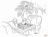 Ajedrez Torneo Chess sketch template