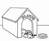 Doghouse Dog Coloring Pages Template Bowl sketch template