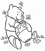 Pooh Honey Winnie Coloring Delicious Getting sketch template