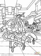Coloring Spiderman Pages Villains Popular sketch template