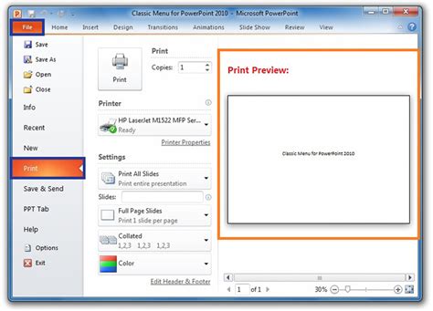 print preview  microsoft powerpoint