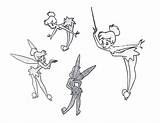 Coloring Tinkerbell Pages Sketch Disney Sketches Sitting Flower Peter sketch template