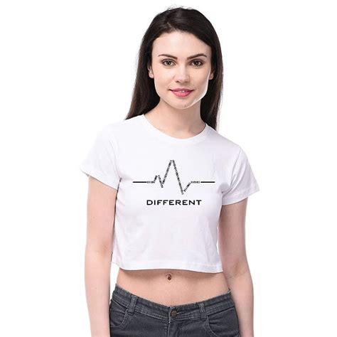 Buy Girlsncurls Women Crop Tops For Girls Printed Half Slevees Tshirt