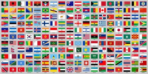 alle landen nationale vlaggen premium vector