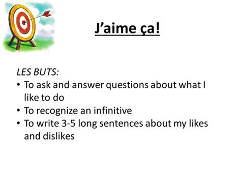 Year 3 4 French End Of Unit Assessment Introductions Likes And