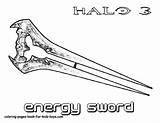 Coloring Pages Halo Sword Printable Boys Books Print sketch template