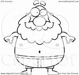 Swimmer Pudgy Grandpa Clipart Cartoon Outlined Coloring Vector Cory Thoman Royalty sketch template