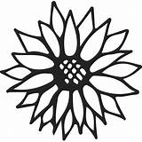 Sunflower Outline Rubber Drawing Stamp Simple Flower Clipart Flowers Sunflowers Transparent Leaves Stamptopia Stamps Clipartmag Leaf sketch template
