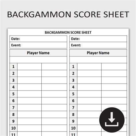 printable backgammon score tracker backgammon game scoring inspire