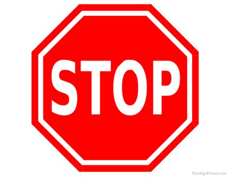 printable picture   stop sign clipart  stop sign template