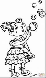 Coloring Pages Clipart Bubbles Blowing Printable Bubble Girl Little Drawing Getcolorings Getdrawings Color Main Girls Template sketch template
