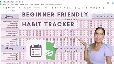 habit tracker template google sheets