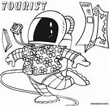 Tourist Coloring Pages sketch template