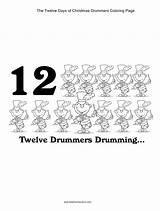 Twelve Drummers Drummer Kidscanhavefun Drumming Printables sketch template