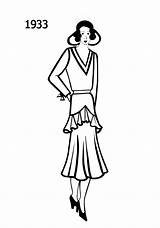 1933 Silhouette Coloring 1935 Silhouettes sketch template