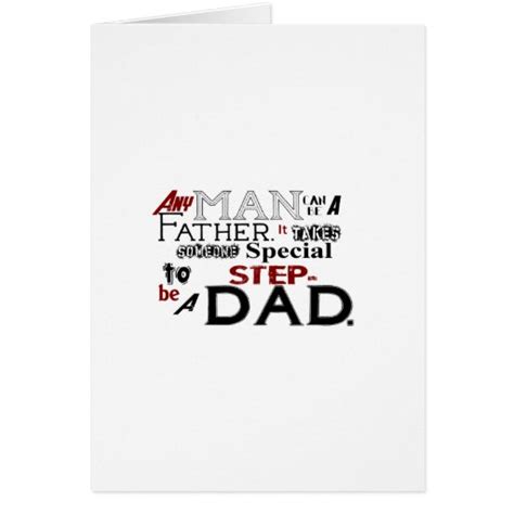 step dad quote fathers day greeting card zazzle