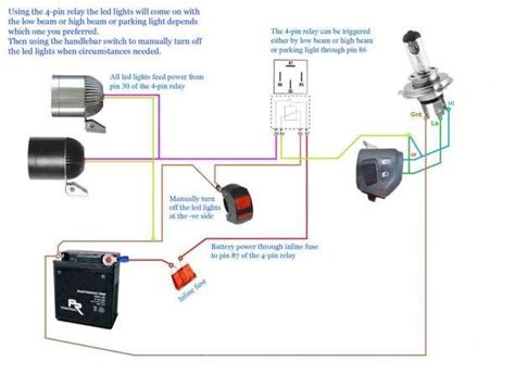 motorcycle led headlight wiring diagram rangkaian elektronik