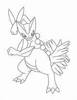 Coloring Sceptile Pages Pokemon Mega Getdrawings sketch template