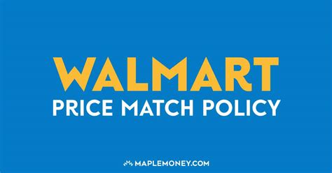walmart canada price match policy