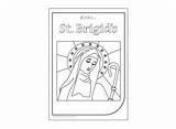 Brigid St Coloring Saint Colouring Pages Printable Ireland Children Colour Bridget Choose Board sketch template