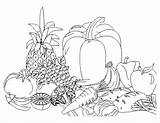 Vegetables Coloringhome sketch template
