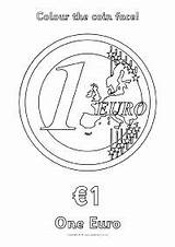 Euro Colouring Sheets Sparklebox Coins sketch template