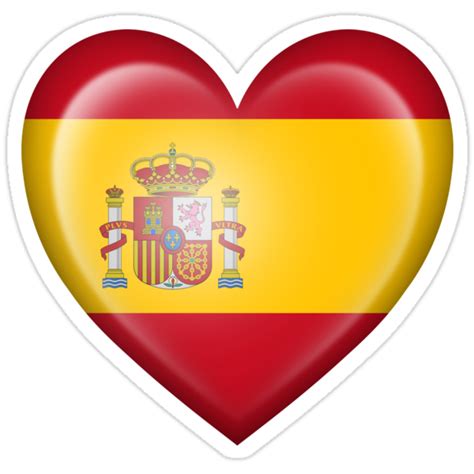spanish heart flag stickers  jeff bartels redbubble