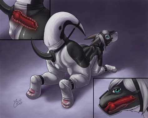 Rule 34 All Fours Anthro Blue Eyes Bondage Butt Plug Buttplug Tail