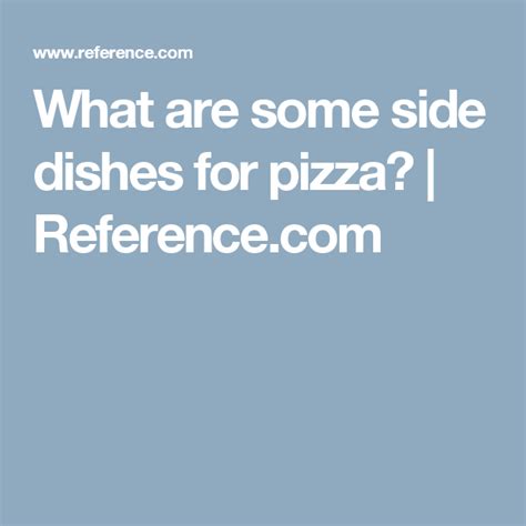 what are some side dishes for pizza bitters recipe