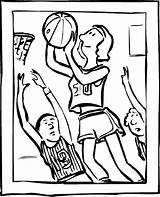 Coloring Basketball Pages Hoop Crayola sketch template
