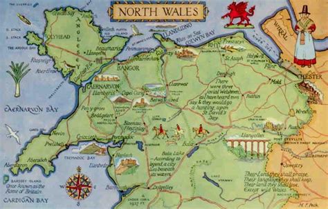 north wales map global postcard sales