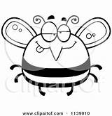 Bee Clipart Mad Pudgy Vector Coloring Cartoon Drunk Cory Thoman Outlined Surprise Happy Bees Buzz 2021 Clipartof sketch template