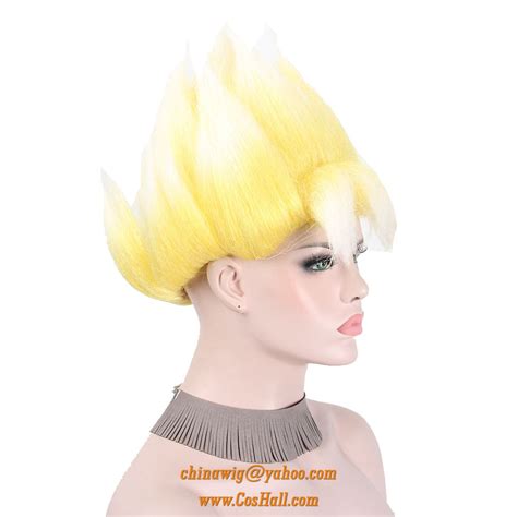 yellow cosplay afro clown wigs with bangs cosplay wig