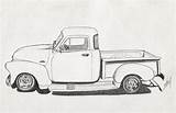 Vintage Truck Chevy Trucks Pencil Sketches Classic Drawing Drawings Pickup Old Sketch Car 1954 Coloring Cartoon Cars Draw Google Pages sketch template