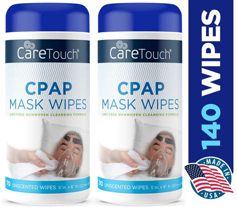 care touch cpap cleaning mask wipes unscented lint   wipes pack    wipes total