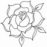 Rose Tattoo Drawing Outline School Flower Traditional Old Drawings Line Simple Roses Coloring Tattoos Pages Easy Outlines Flowers Designs Cliparts sketch template