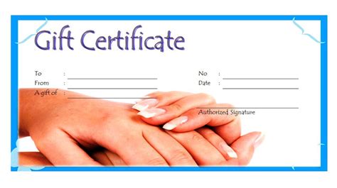 nail gift certificate template   templates  templates