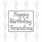 Granny Grandmother Freecoloring 70th Merry Nana sketch template