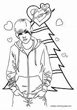 Bieber Justin Coloring Christmas Pages Browser Window Print sketch template